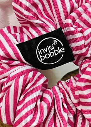 Оригінал резинка браслет для волосся, рожева в смужку invisibobble sprunchie stripes up2 фото