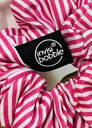 Оригінал резинка браслет для волосся, рожева в смужку invisibobble sprunchie stripes up3 фото