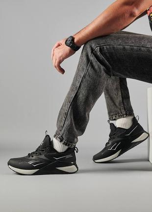 Мужские кроссовки reebok nano x2 fleece black white10 фото