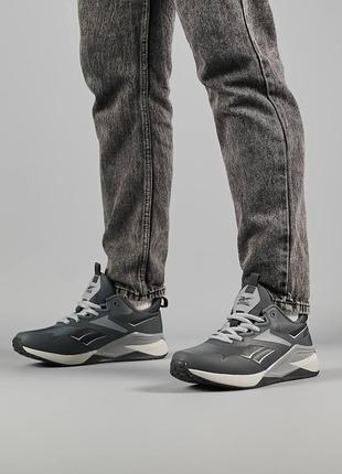 Мужские кроссовки reebok nano x2 fleece dark gray white8 фото