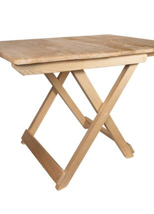 Стіл дерев'яний компактний з натурального дерева (ялина), розкладний столик для дому та саду4 фото