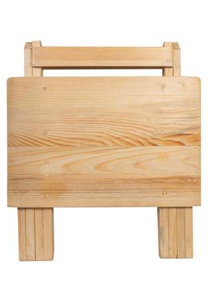 Стіл дерев'яний компактний з натурального дерева (ялина), розкладний столик для дому та саду8 фото