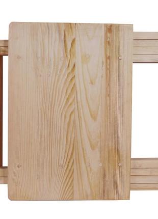 Стол деревянный компактный из натурального дерева (ель), раскладной столик для дома и сада7 фото