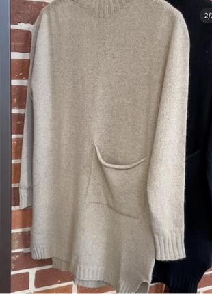 Подовжений светр туніка cashmere bland2 фото