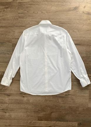 Белая рубашка в белую полоску burton classic fit2 фото