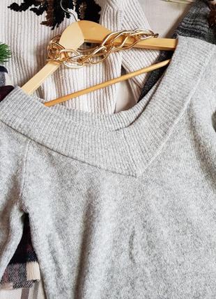 Джемпер светер женский с широкой горловиной6 фото