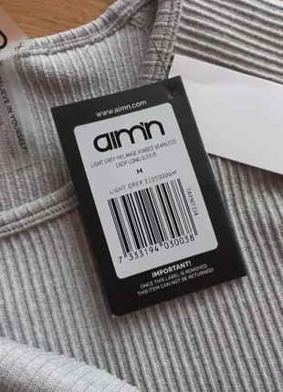 Aimn комплект для тренировок кроп топ + шорты в рубчик m размер  новый8 фото