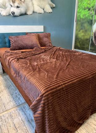 Велюровий комплект постільної білизни шарпей