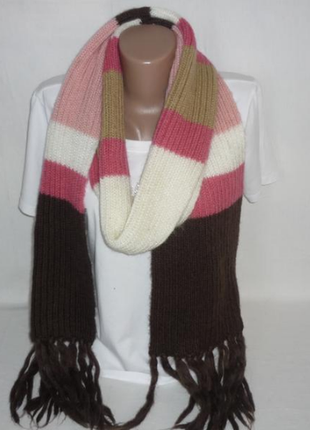Длинный разноцветный объемный шарф divided от h&amp;m1 фото