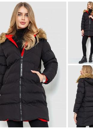 Куртка женская двусторонняя, цвет красно-черный, 129r818-555