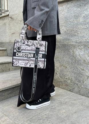 Женская сумка c.dior lady gray люкс качество2 фото