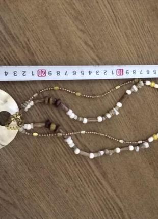 Колье, ожерелье, подвеска с океанской ракушкой . этно, бохо стиль.6 фото