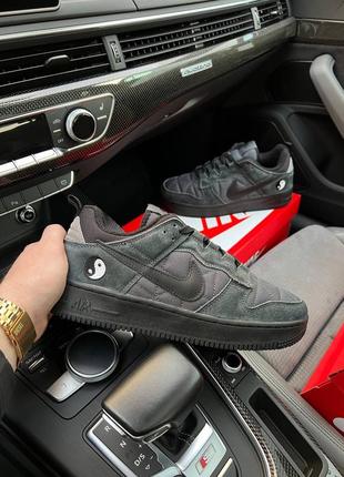 Чоловічі кросівки nike air force 1 yin yang fleece termo dark grey