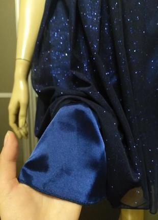 Темно-синя вечірня сукня t&r ✅1+1=36 фото
