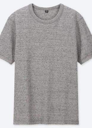 Вафельна унісекс футболка uniqlo