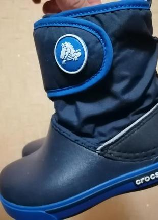 Черевики демiсезоннi crocs crocband ii.5 gust boot boots kids navy / bright cobalt2 фото