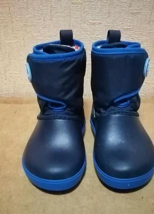 Черевики демiсезоннi crocs crocband ii.5 gust boot boots kids navy / bright cobalt6 фото