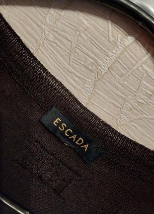 Премиальная люксовая шёлковая шерстяная кофточка футболка escada в составе шерсть и шёлк3 фото
