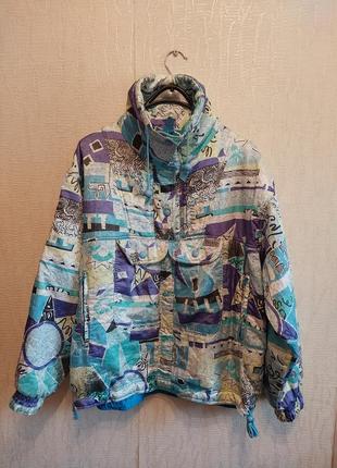 Шикарная винтажная зимняя лыжная куртка оверсайз1 фото