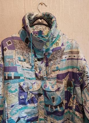 Шикарная винтажная зимняя лыжная куртка оверсайз2 фото