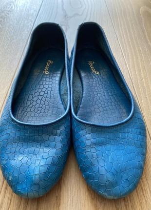 Туфли rocco p синие кожаные3 фото