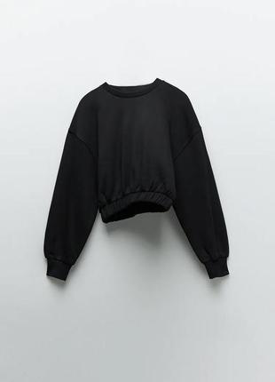 Укорочений топ-худі zara plush hoodie4 фото