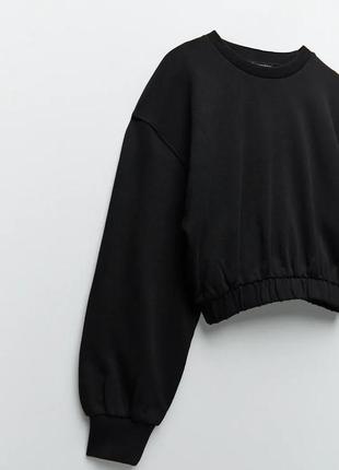 Укорочений топ-худі zara plush hoodie1 фото