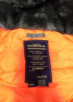 Куртка зимова alpha industries slim fit n-3b sage/orange розмір s5 фото