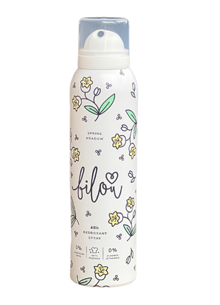 Спрей-дезодорант з квітковим ароматом bilou deodorant spray spring meadow 150 мл1 фото