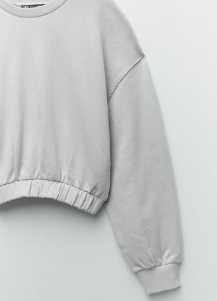 Укорочений топ-худі zara plush hoodie