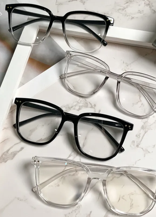 Прозорі іміджеві окуляри антиблікові7 фото