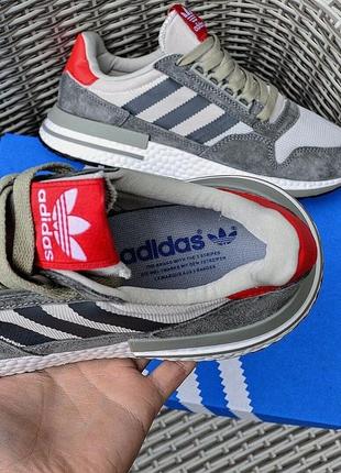 Мужские кроссовки adidas zx 500 rm commonwealth (сірі)4 фото