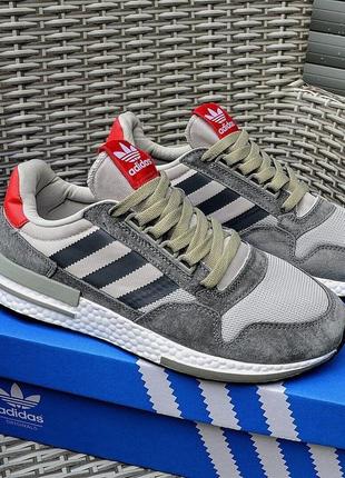 Мужские кроссовки adidas zx 500 rm commonwealth (сірі)2 фото