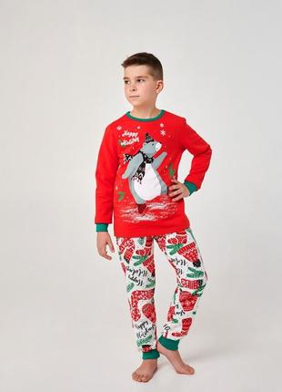 Детская пижама |  с начесом | 100% хлопок | 128,134,140 | идеальный новогодний подарок для мальчика smil1 фото