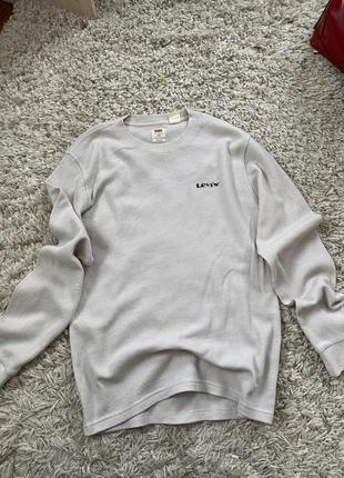 Базовый бежевый лонгслив ,levis ,p.xxs-m