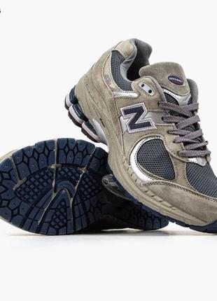 Мужские кроссовки new balance 2002r (темно/сірі)
