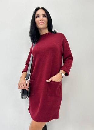 Женское теплое платье ангора зима