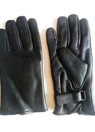 Чоловічі шкіряні рукавиці,перчатки,нові,утеплені,р.xxl.