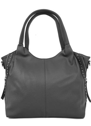 Стильна жіноча сумка шопер сіра 280643 фото