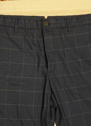 Стильные клетчатые формальные смесовые брюки zara man испания 34 r.2 фото