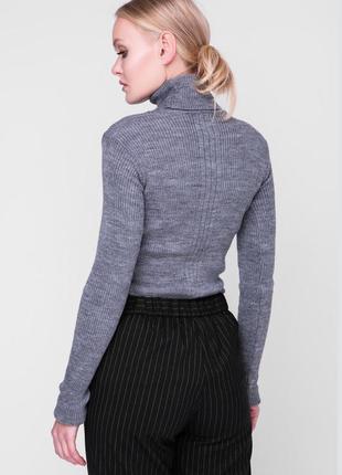 Базовый вязаный серый свитер, гольф "sewel". размер 46-48.4 фото