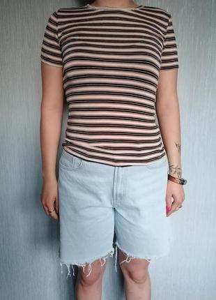 Базова футболка у смужку zara trafaluc