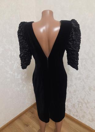 Велюрова оксамитова сукня брендове плаття рукава буфи