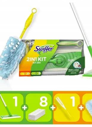 Набір swiffer  швабра traps & locks та щітка - віник для сухого прибирання swiffer duster6 фото