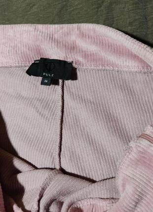 Вельветовые брюки розовые (s)4 фото