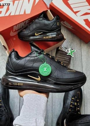 Мужские кроссовки nike air max 720-818 (чорно/золоті)