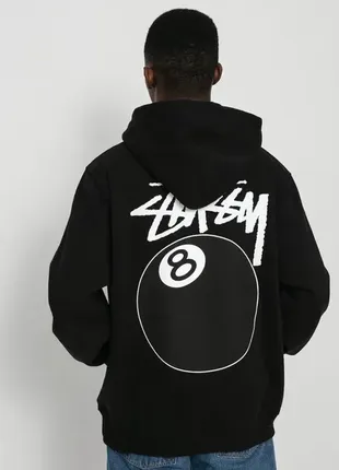 Тепла кофта на флісі stussy 8 ball