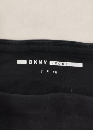 Dkny лосины для спорта черный зеленый лого леггинсы3 фото