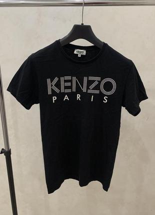 Футболка kenzo черная женская базовая