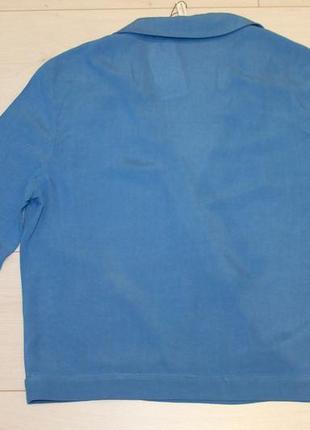 Блузка с запхом mango голубая - s10 фото